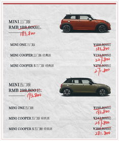 寶馬MINI全系車型價格下調，今日起正式生效，配件銷售同步優化
